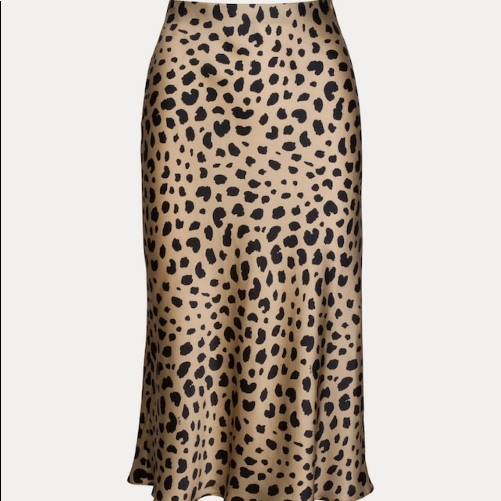 Realisation silk leopard midi skirt Naomi